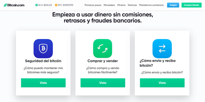 Bitcoin página de apoyo