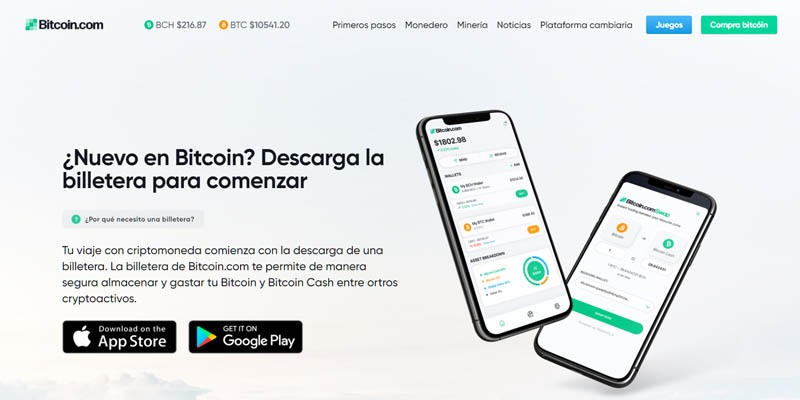 Bitcoin página de inicio