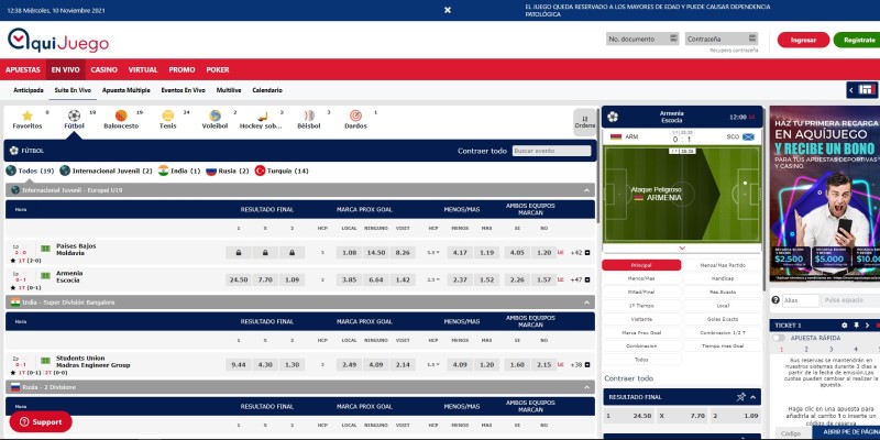 Apuestas deportivas en vivo Aquijuego