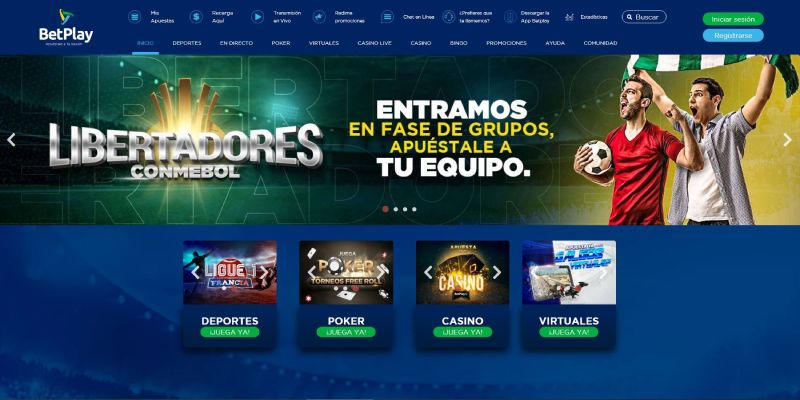 Sitio web de apuestas de BetPlay