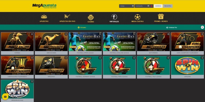 Puedes apostar en deportes virtuales en Megapuesta