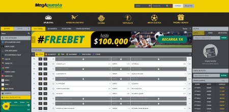 Página de inicio de MegApuesta