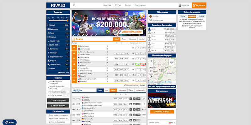 Sitio web de apuestas de Rivalo