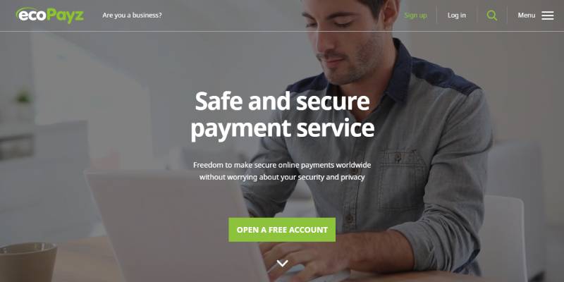 ecoPayz página de inicio