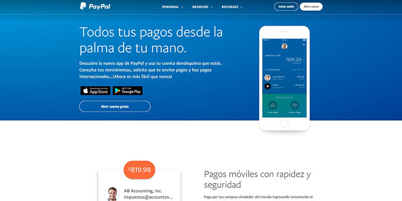 PayPal aplicaciones